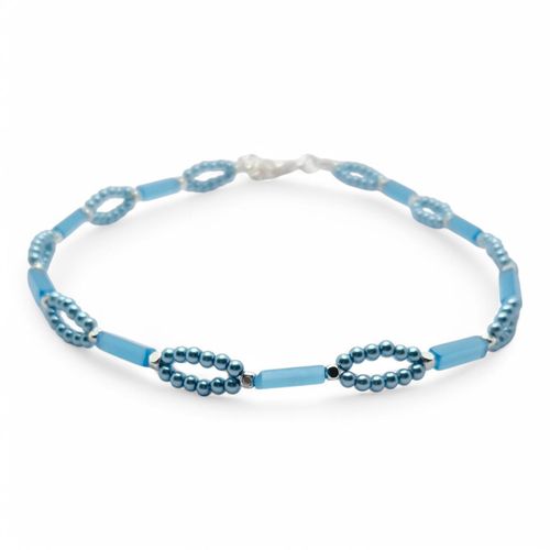 Oonagh Choker Necklace Makes 2 turquoise necklace making kit — DIY set with beads and instructions for creating handmade jewelry
