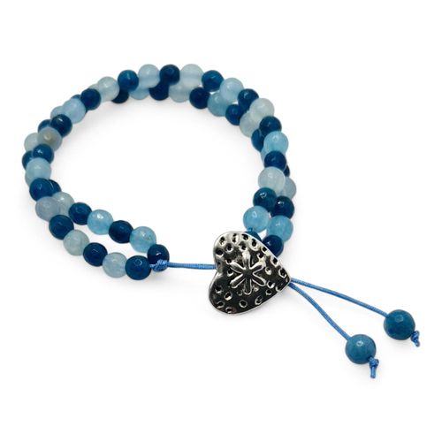 Wendy Jade Bracelet aqua bracelet making kit — DIY set with beads and instructions for creating handmade jewelry