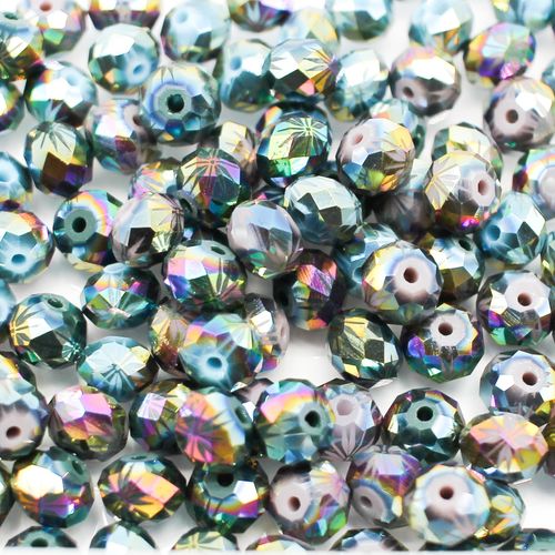 8mm crystal beads star mix, pack of 100 — faceted for jewelry making and beadwork