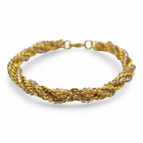 Venora Spiral Crystal Bracelet topaz bracelet making kit — DIY set with beads and instructions for creating handmade jewelry