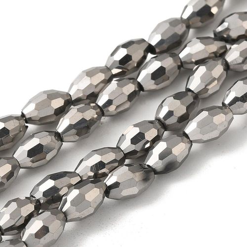 4mm crystal beads silver — plated finish, ideal for jewelry making and beadwork