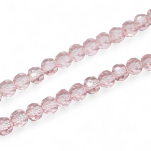 6mm crystal beads salmon pink, pack of 72 — faceted for jewelry making and beadwork