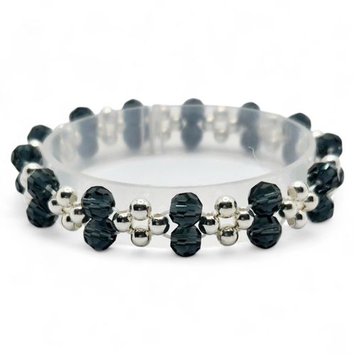 Maria Elastic Bracelet Makes 2 sapphire bracelet making kit — DIY set with beads and instructions for creating handmade jewelry