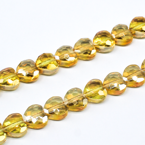 8mm crystal beads golden yellow, pack of 50 — faceted for jewelry making and beadwork