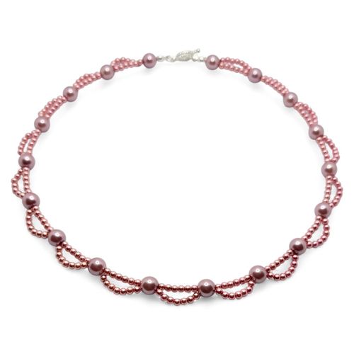Dolores Pearl Necklace rosewood necklace making kit — DIY set with beads and instructions for creating handmade jewelry