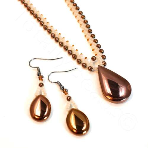 Anastasia Necklace Kit bronze necklace making kit — DIY set with beads and instructions for creating handmade jewelry