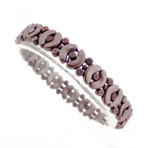 Arcos Bracelet Dark Plum Bundle bracelet making kit — DIY set with beads and instructions for creating handmade jewelry