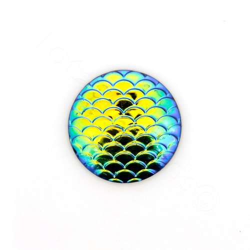 Acrylic Cabochon 20mm Disc - Scales Iris