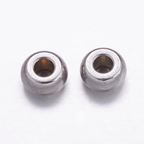 Stainless Steel Rondelle Spacer Bead 4x2mm 20pcs for jewellery making