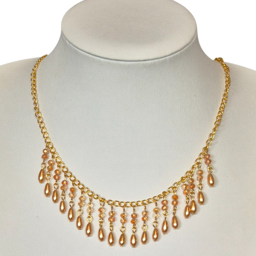 Carol Pearl Drop Necklace Golden for jewellery making