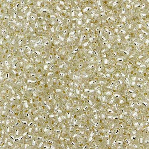 Toho Size 11 Seed Beads 10g - Silver Lined PF Crystal