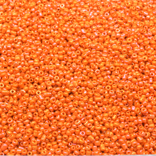 Seed Beads Opaque Rainbow Orange Size 11 100g 2mm for jewellery making