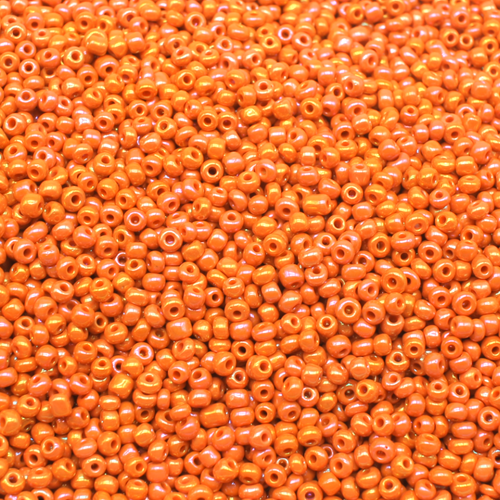 Seed Beads Opaque Rainbow Orange Size 8 100g 3mm for jewellery making