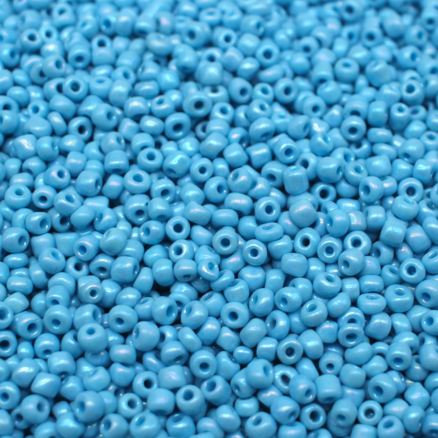 Seed Beads Opaque Rainbow Turquoise Size 6 100g 4mm for jewellery making