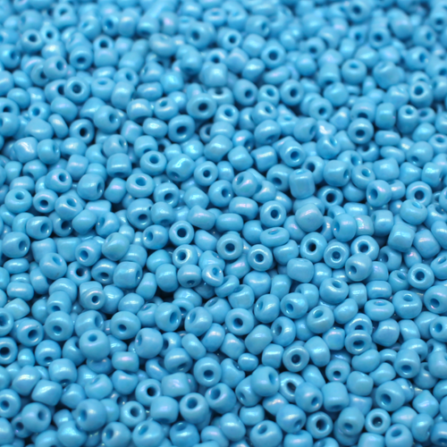 Seed Beads Opaque Rainbow Turquoise Size 6 100g 4mm for jewellery making
