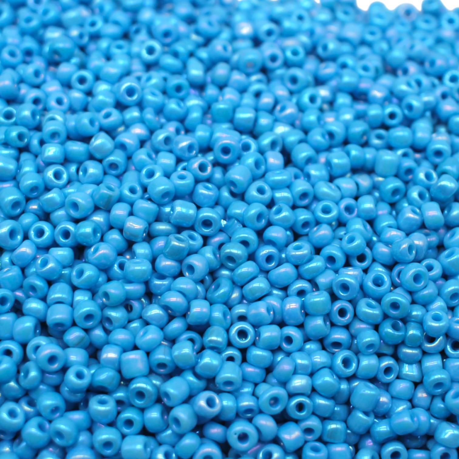 Seed Beads Opaque Rainbow Blue Size 6 100g 4mm for jewellery making