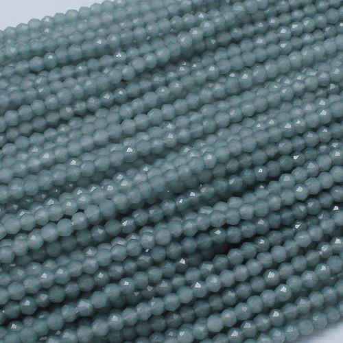 Micro Crystal Round Beads 1.5mm Pastel Grey for jewellery making