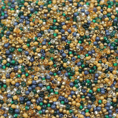 FGB Seed Bead Mix Size 12 50g Antique 6mm for jewellery making
