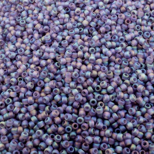 Toho Size 11 Seed Beads 10g Trans Rainbow Frost Lt Tanzanite 6mm for jewellery making