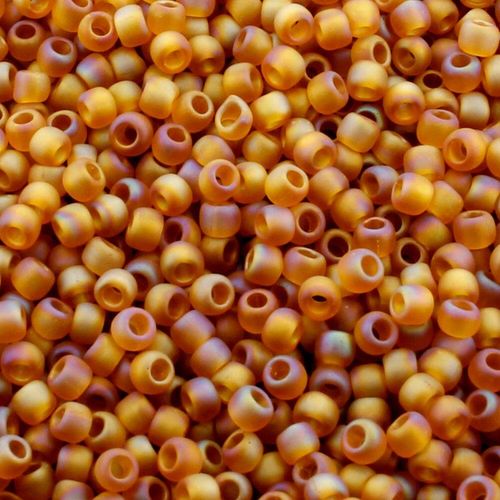 Toho Size 11 Seed Beads 10g Trans Rainbow Frost Dk Topaz 6mm for jewellery making