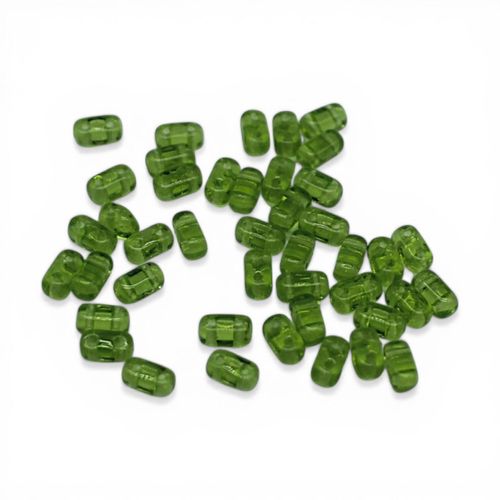 CzechMates Bricks 6x3mm 50pcs Olivine for jewellery making