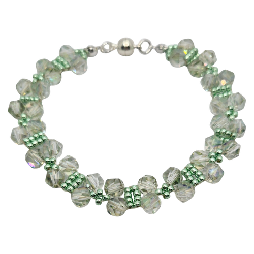 Maureen Crystal Bracelet x2 White Smoke for jewellery making