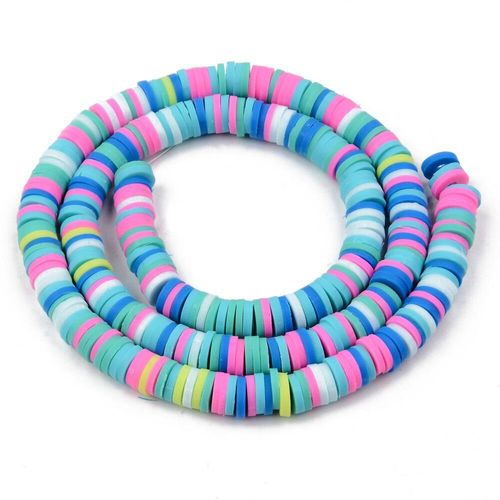 Fimo Heishi Disc Beads 6mm Candy Crush 16" String for jewellery making