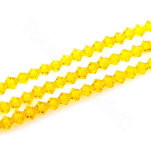 3mm crystal bicone beads sunshine — faceted for jewelry making and beadwork