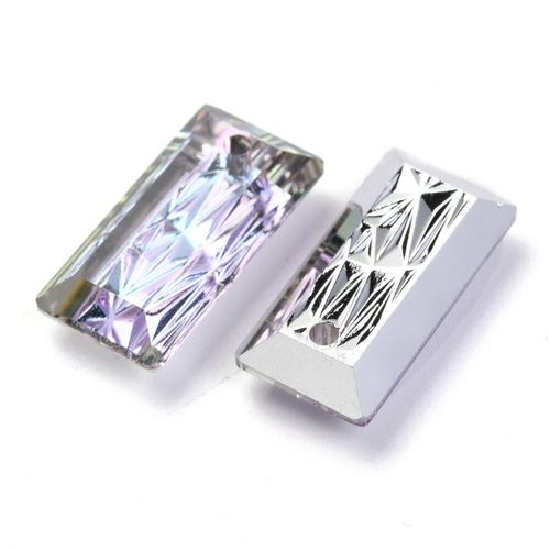 Crystal Rectangle Pendant 20mm Vitrail for jewellery making