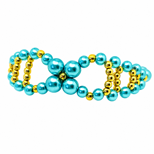 Norma Bracelet x4 Dark Turquoise 4mm for jewellery making