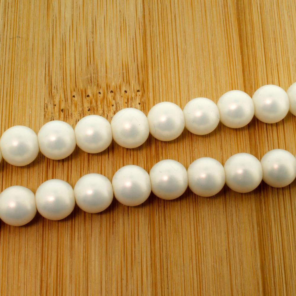 VARIOUS SIZES AVAILABLE WHITE GLASS PEARL CRAFT BEADS