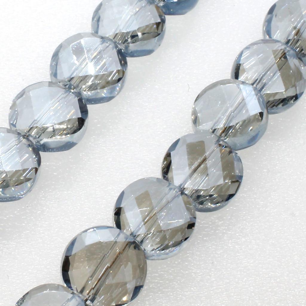 8mm crystal beads hint of blue — faceted for jewelry making and beadwork