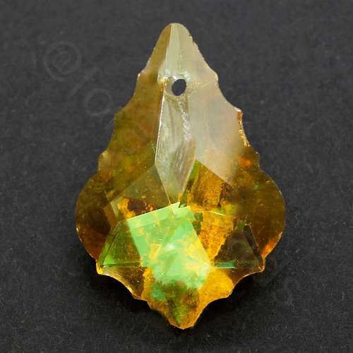 22mm crystal beads light amber — faceted for jewelry making and beadwork