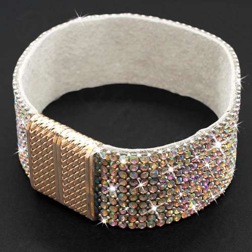 Sparkle Ribbon 22mm Bracelet Kit crystal ab bracelet making kit — DIY set with beads and instructions for creating handmade jewelry