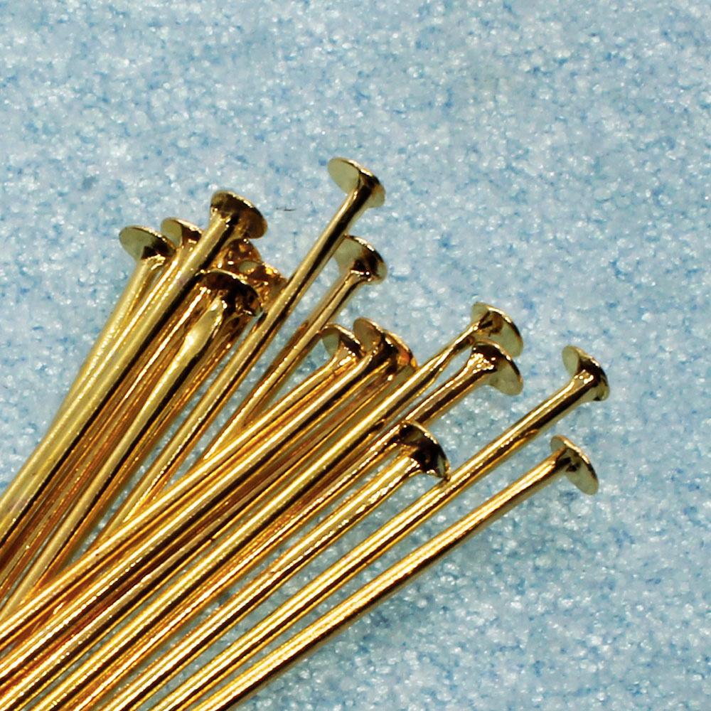 50 14K Gold Filled Headpins Head Pins 24 Gauge 1
