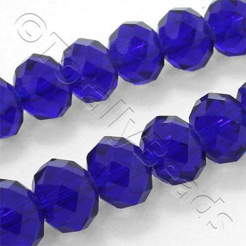 10mm crystal beads royal blue, pack of 30 — faceted for jewelry making and beadwork