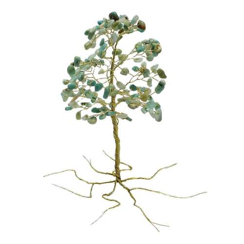 Wire & Gemstone Tree Sculpture Kit amazonite jewelry making kit — DIY set with beads and instructions for creating handmade jewelry
