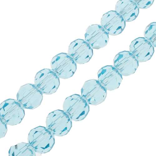 4mm crystal beads aqua — faceted for jewelry making and beadwork