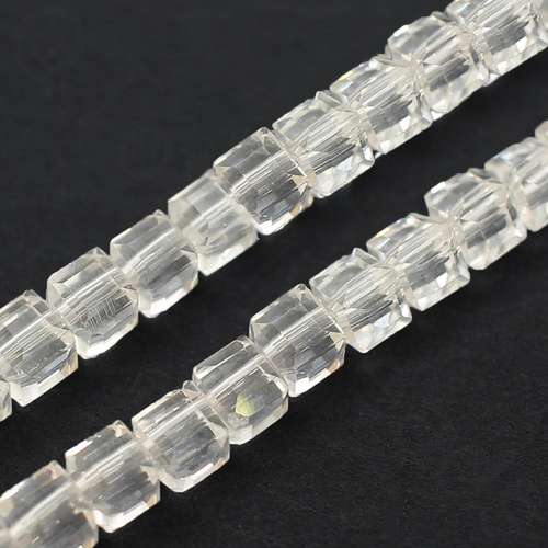 4mm crystal beads crystal clear 16" inch — faceted for jewelry making and beadwork