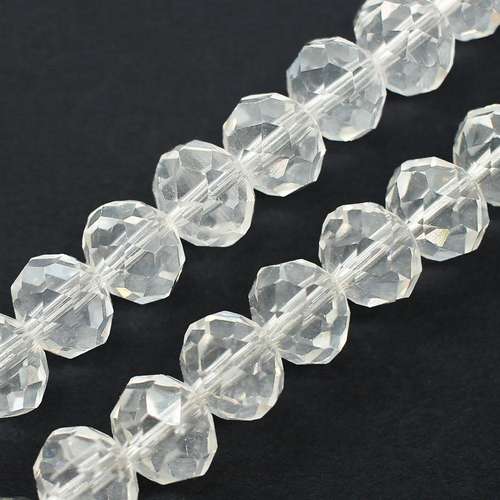 10mm crystal beads clear, pack of 30 — faceted for jewelry making and beadwork