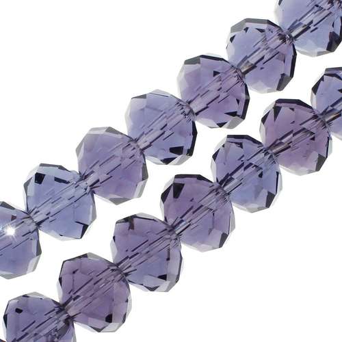 10mm crystal beads purple, pack of 30 — faceted for jewelry making and beadwork