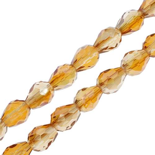 7mm crystal beads burnt orange — faceted for jewelry making and beadwork