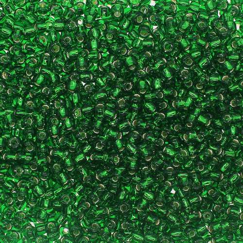 Toho Size 6 Seed Beads 10g - Silver Grass Green
