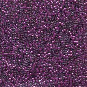 size 11 Miyuki Delica seed beads pale blue magenta luster db281 5g — 5g pack, premium Japanese cylinder beads perfect for bead weaving, e…