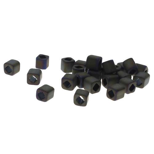 Toho Cubes 4mm 10g - Matt Iris Brown