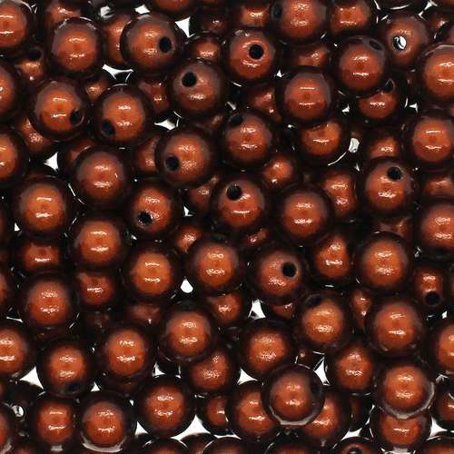 8mm Miracle acrylic round beads 8mm round dark brown 50pcs — pack of 50, reflective 3D-effect beads ideal for jewelry making, crafts, and…