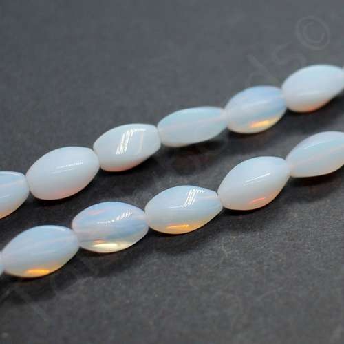 Opal Lilac Small Geo Rice Beads - 6x7mm