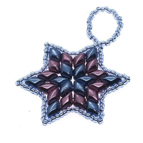 Gem Duo Star Pendant Bead Bundle pink ice jewelry making kit — DIY set with beads and instructions for creating handmade jewelry