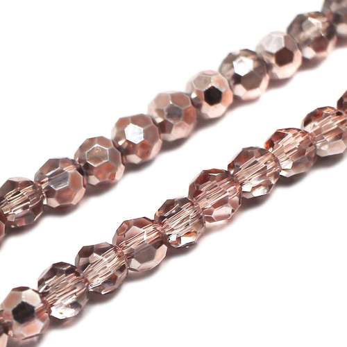 4mm crystal beads rose mirror — faceted for jewelry making and beadwork