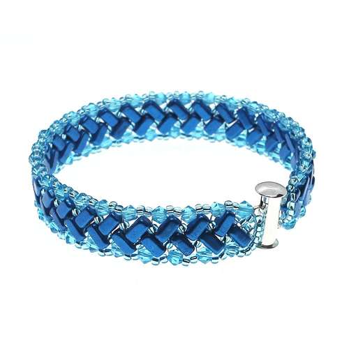Hermione Bracelet blue bracelet making kit — DIY set with beads and instructions for creating handmade jewelry